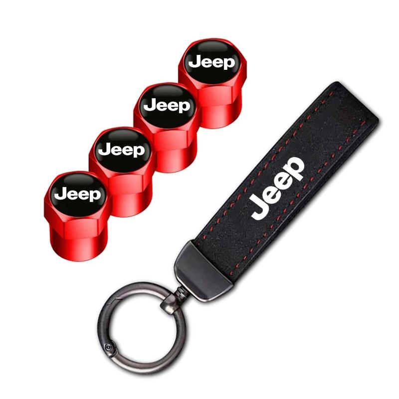 Cup Holders Car Tire Wheel Valve Caps Cover/Car Key Chain Ring Keychain For Jeep Wrangler Grand Cherokee Avenger Compass Wagonee
