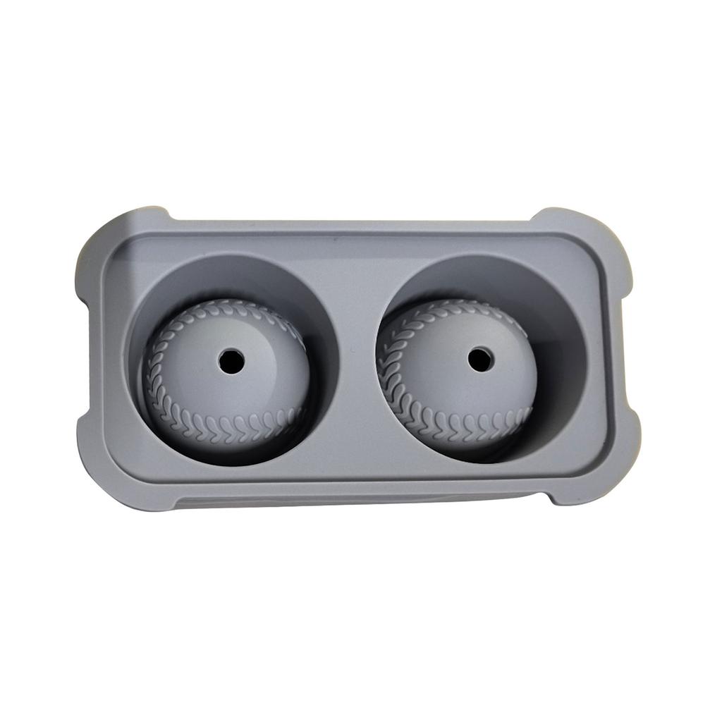 Baseball Shaped Ice Ball Mold Silicone Tray for Spherical Ice Cubes Creative Sports Design for Home Bar Party Beverage