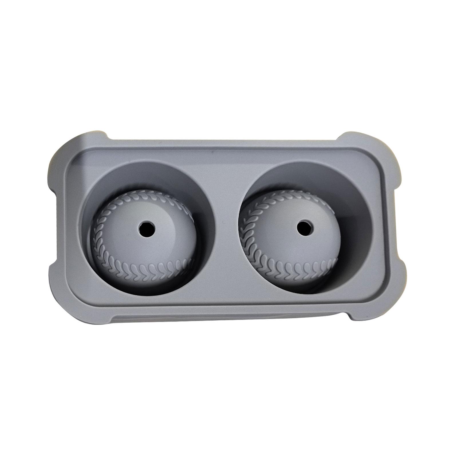 Baseball Shaped Ice Ball Mold Silicone Tray for Spherical Ice Cubes Creative Sports Design for Home Bar Party Beverage one size