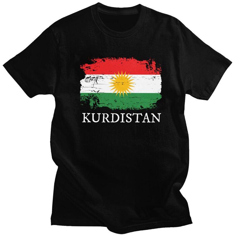 

Custom Cool Flag Of Kurdistan T Shirt Men Short Sleeve 100% Cotton T-shirt Casual Tees Streetwear Tshirts - Men s Summer Cott... 5XL