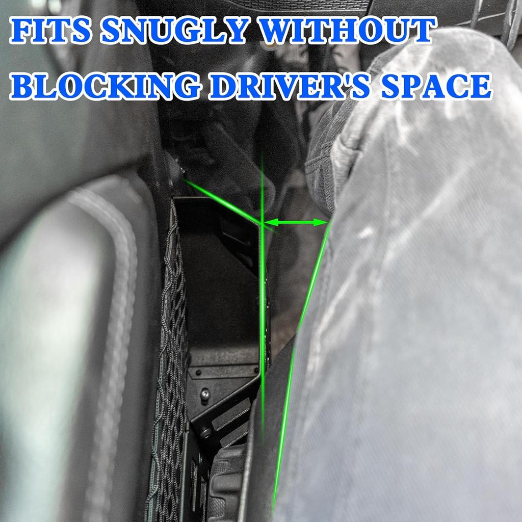 Z8 Metal Front Door Storage Box Pockets Fit Jeep Wrangler JL JLU 4XE 2018-2024 & Gladiator JT -2024 Interior Door Side Ert Organizer Molle Panels