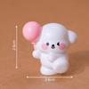 Miniature Dog Figurine for DIY Terrarium Dollhouse Decor Cute Resin Animal Statue for Fairy Garden Desktop Car Shelf Decoration Micro Landscape