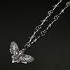Trend Men Women Accessories Punk Gothic Skull Moth Necklace Temperament Jewelry