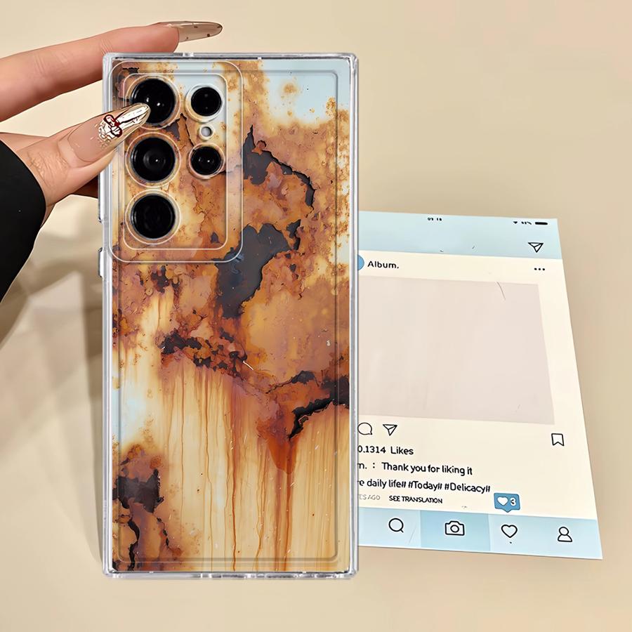 Retro Rust Phone Cover Case for Samsung Galaxy S26 S25 Edge S20 Plus S23 Ultra S24 S21 Note 20 Ultra 10 S22 FE
