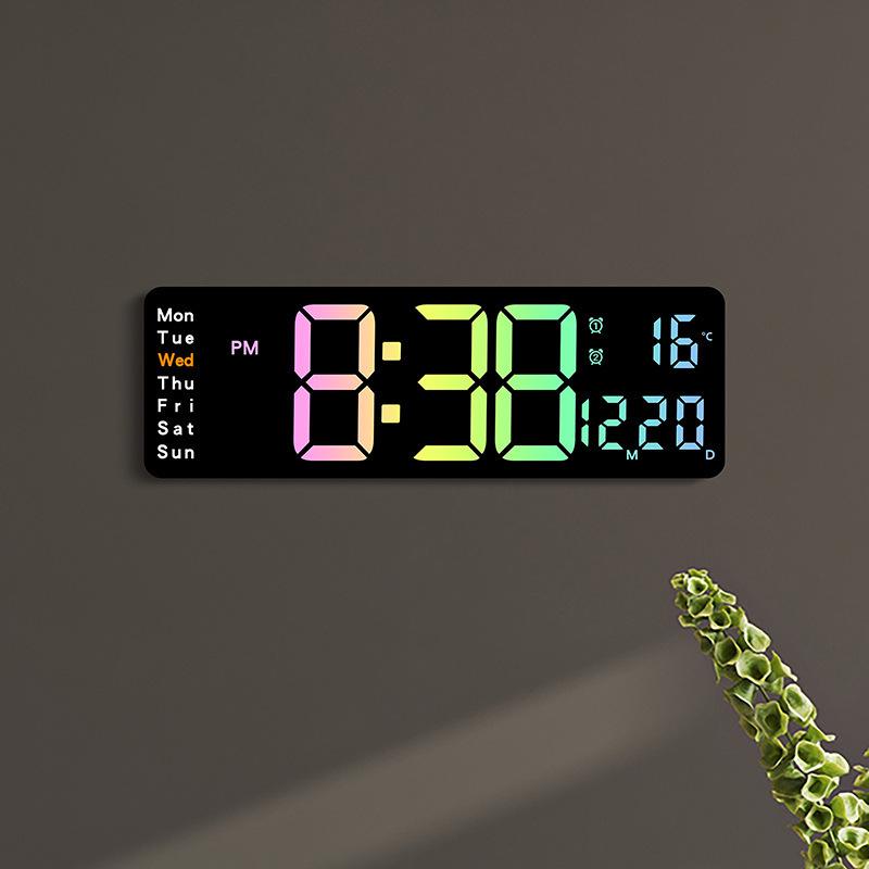 Colorful Multi-Functional Living Room Countdown Wall Clock 5529