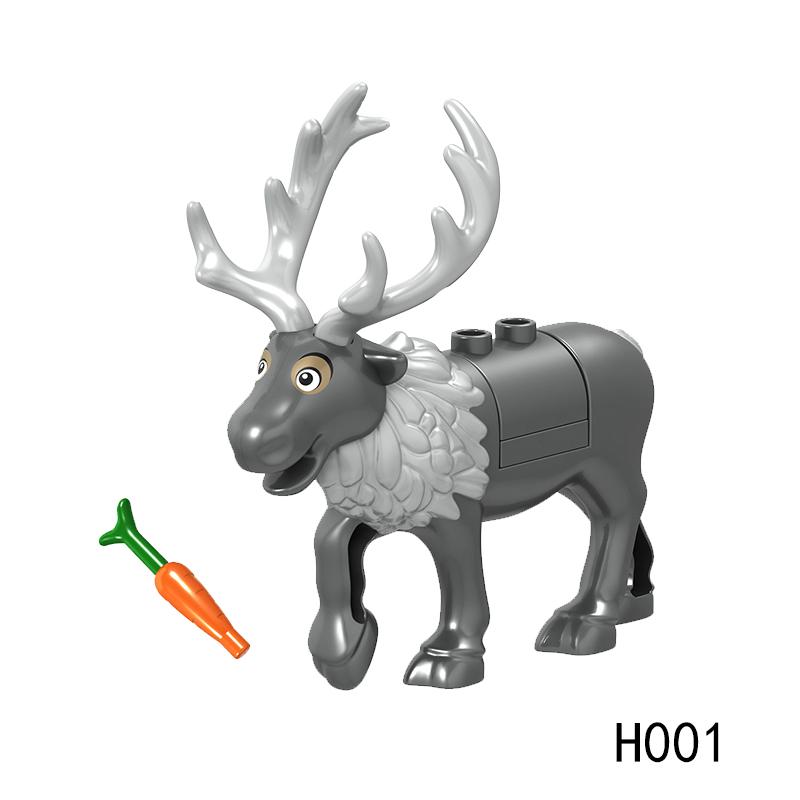 Magic Movies Medieval Animal Figure Building Blocks Dragon Elk Wild Boar Bighorn Sheep Dog Mini Model Bricks Toys DIY Kids Gifts