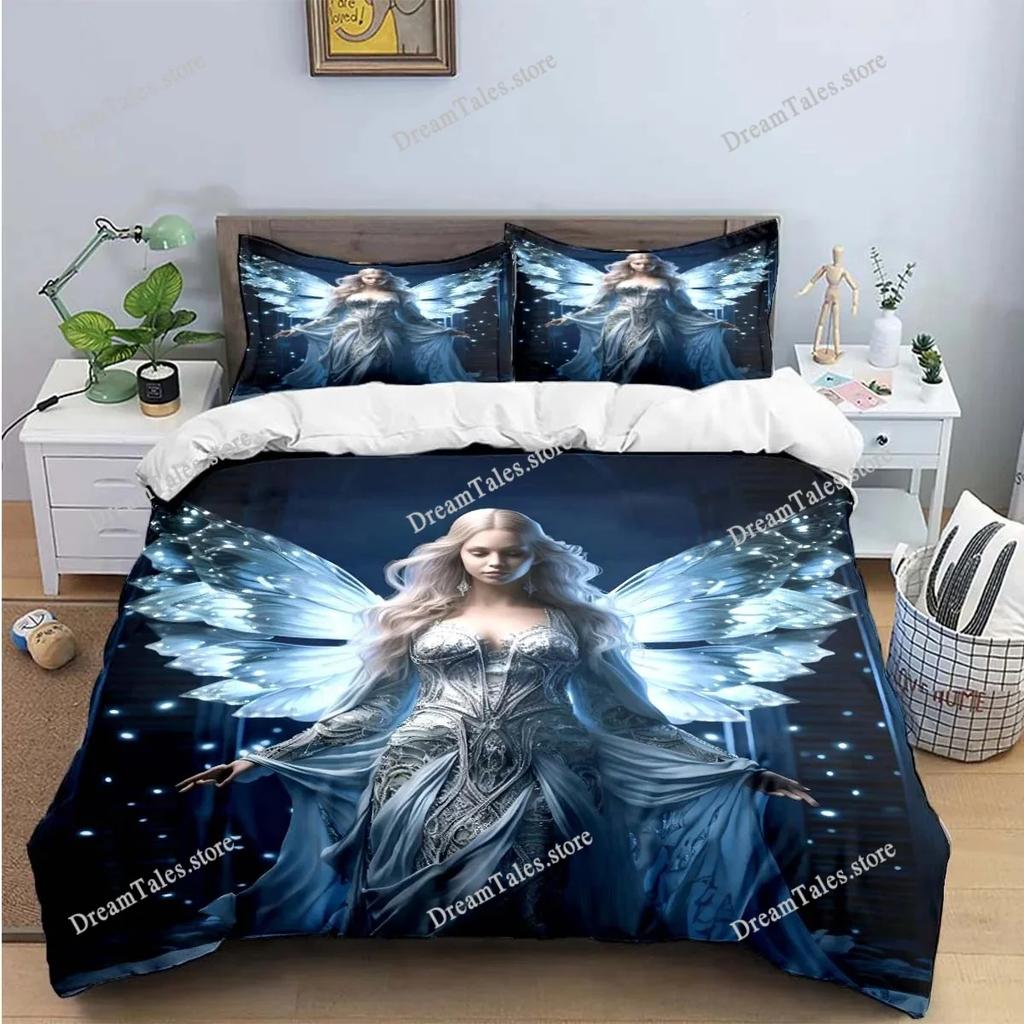 Exquisite Angel Wings Printed Bedding Sets Exquisite Set Duvet Cover Bed Comforter Set Bedding Set Luxury Birthday Gift