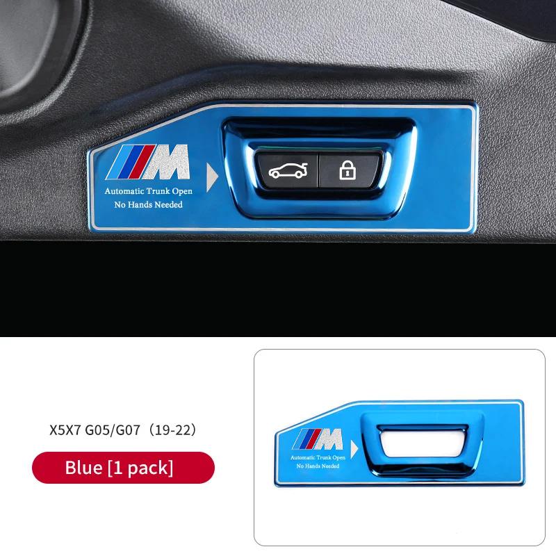 BAGI7 2026 Car Sticker Car Electric Tailgate Reminder Sticker Carbon Trunk Switch Cover For BMW X1 X2 X3 X4 X5 X6 X7 G05 G20 G30 6GT E