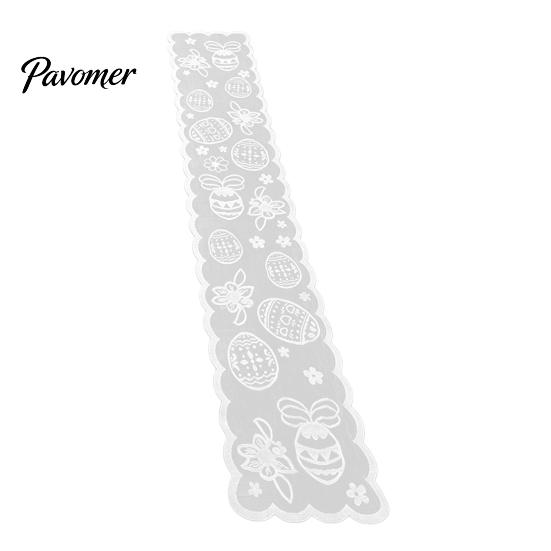 Easter Bunny Table Decoration Lace Runners, 72 Inch Spring Eggs Runner, Family Dining Runner Decorations for Home Room, Party and Supplies Soft Fabric