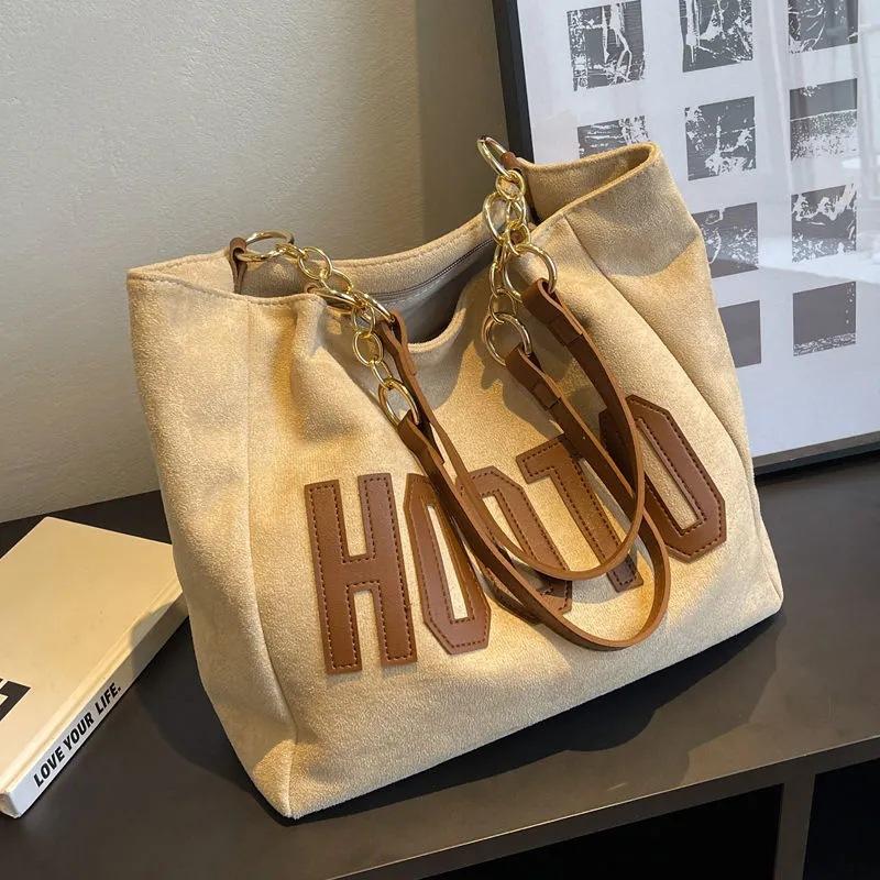 College Students Shoulder Canvas Bag Large Bag Women's Large Capacity 2025 New Summer Senior Sense Commuter Tote Bag