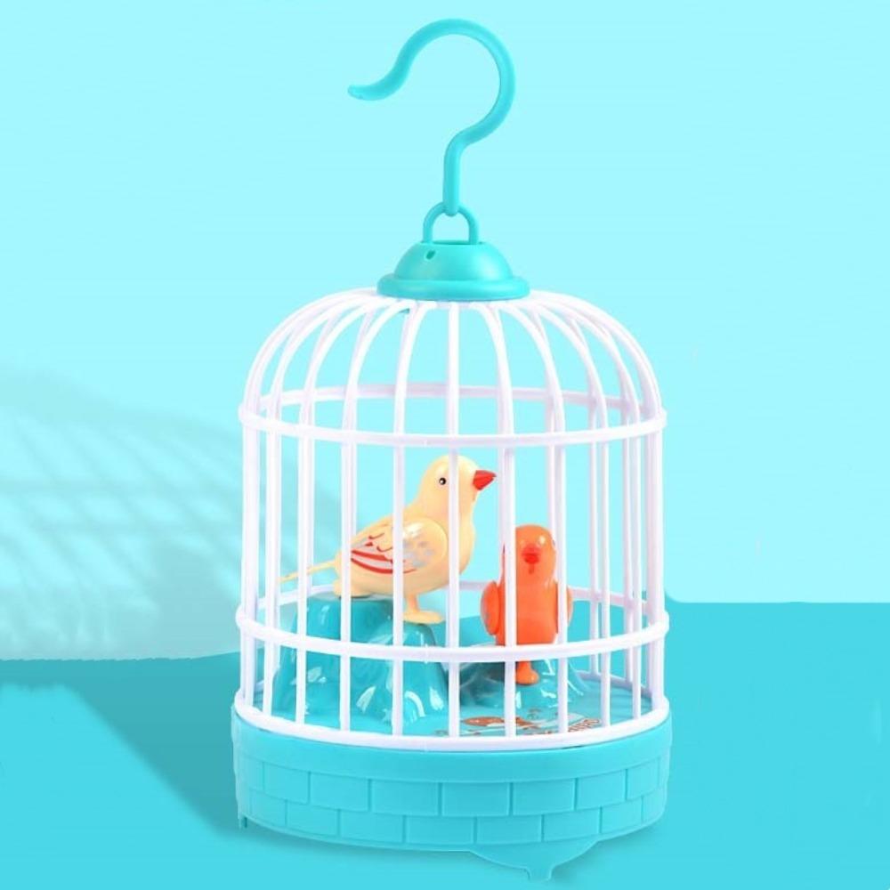 

Parrot Cage Talking Electric Bird Realistic Voice Simulation Bird Cage Parent-Child синий