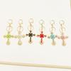 Micro-Paved Rhinestone Cross Metal Keychain: Hot Selling Car and Bag Charm Keyring
