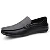 Men's Large-Size Driving Loafers with Collapsible Heel - Soft Leather Casual Shoes