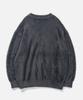 VASTIC Hairy Reverse V-Neck Knit_Charcoal