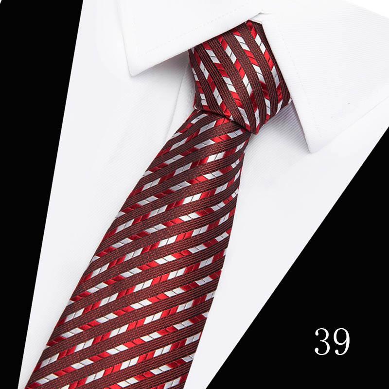 Necktie Man 7.5 cm Silk Tie Solid Color Gravatas Suit Accessories Fit Wedding Holiday Party