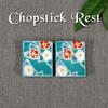 Stylish Kutani Ware Chopstick Rest Pair Camellia Made In Japan Set, Design, Ceramic,