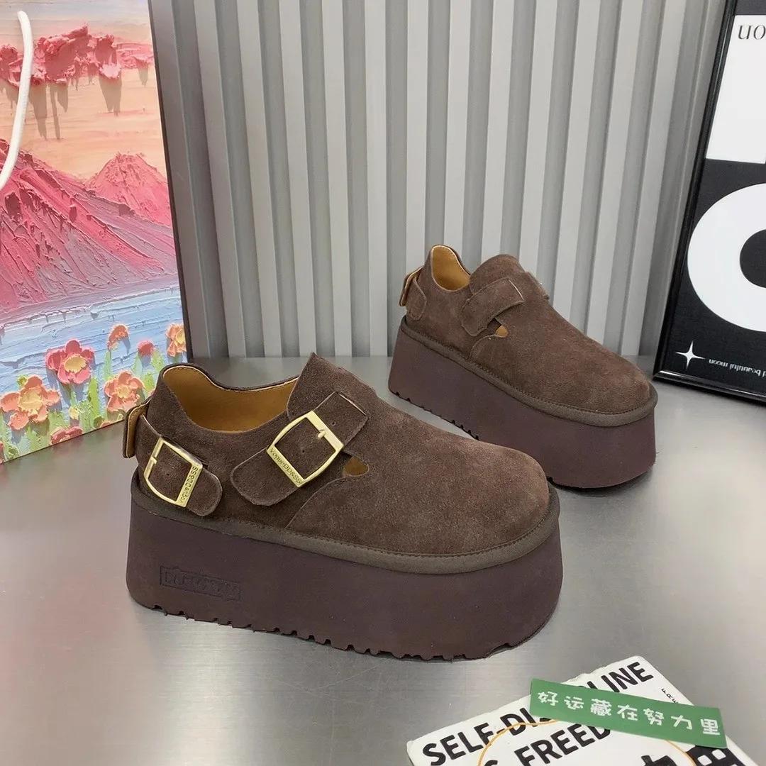 

Замшевые туфли на плоской платформе, женская обувь, повседневные лоферы, женские кроссовки, тренд 2024 года, осень, новый бренд, удобные туфли для ходьбы, Zapatos Mujer 37 коричневый