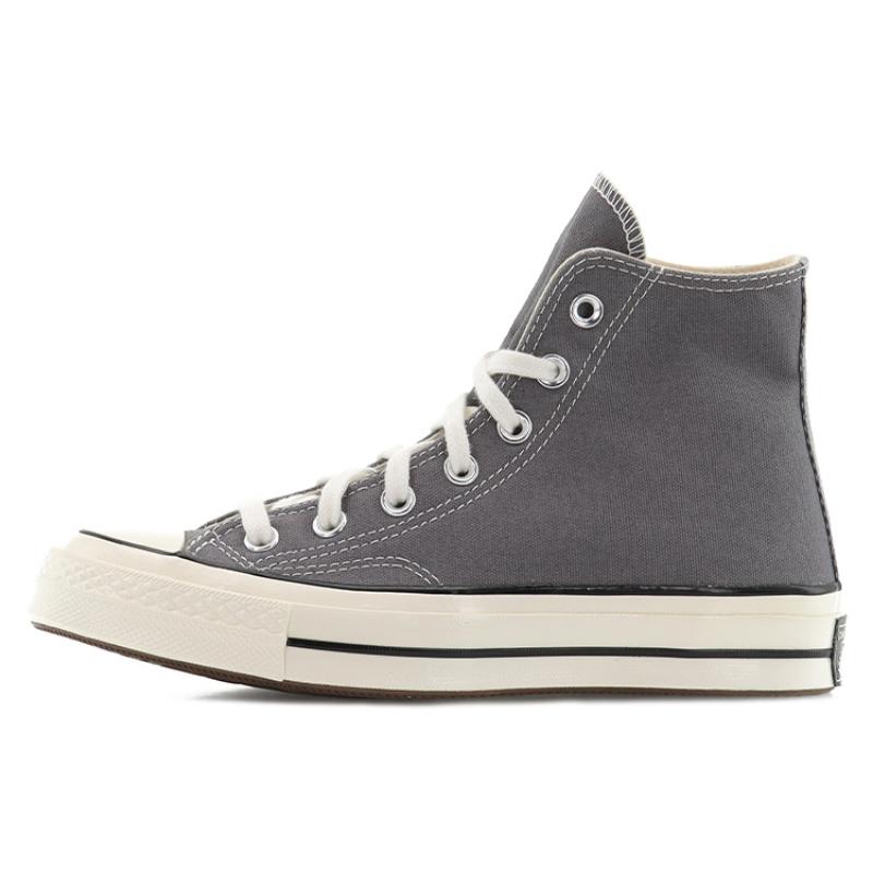

Converse 1970s Chuck Taylor All Star round toe lace-up durable high-top canvas shoes unisex light grey 43