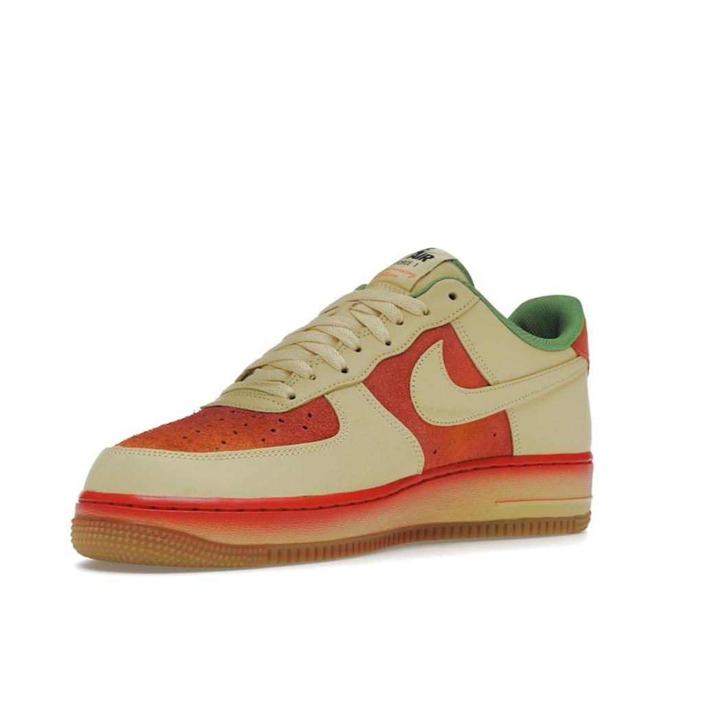 Nike Air Force 1 07 Chili Pepper Unisex Sneakers Tan Lemon-Wash University-Red DZ4493-700