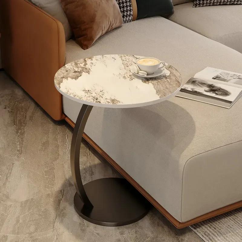 Marble Mini Coffee Tables Sofa Removable Designer Round Coffee Tables Sofa Side Interior Mesas Furniture