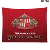 Sunderland A.F Custom Name Wall Tapestry Aesthetic Wall Hanging Printed Fabric Blanket Decorative Tapestries for Bedroom Living Room Home Decor