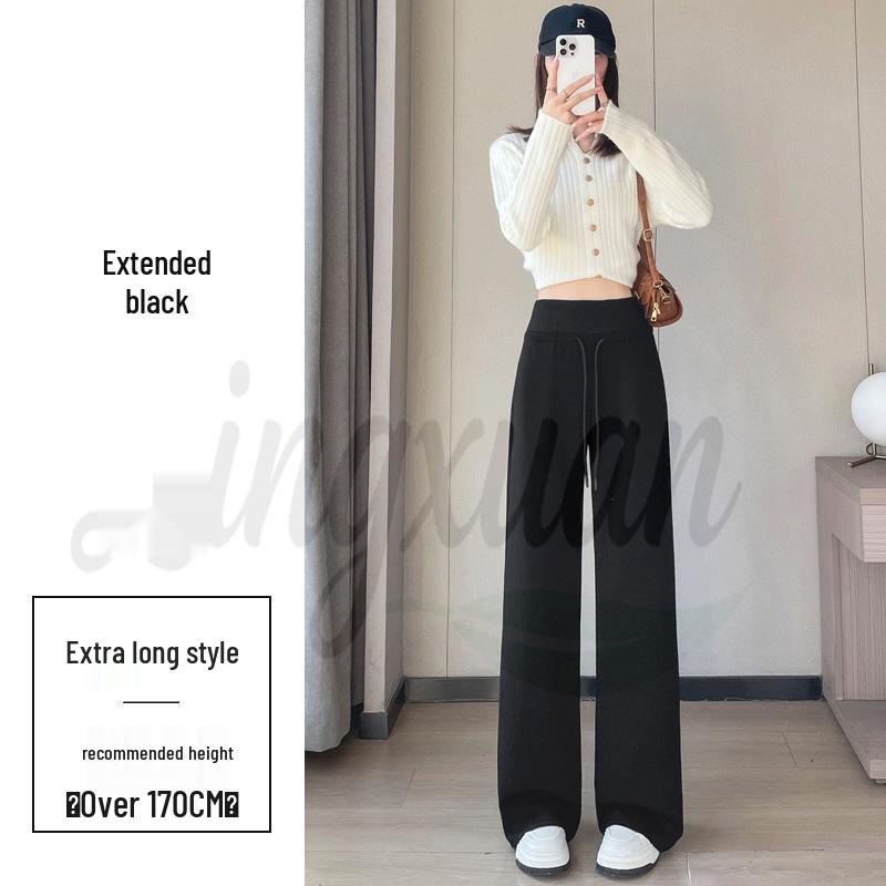 2026 Spring Women's High Waist Narrow Leg To Wide Leg Sweatpants