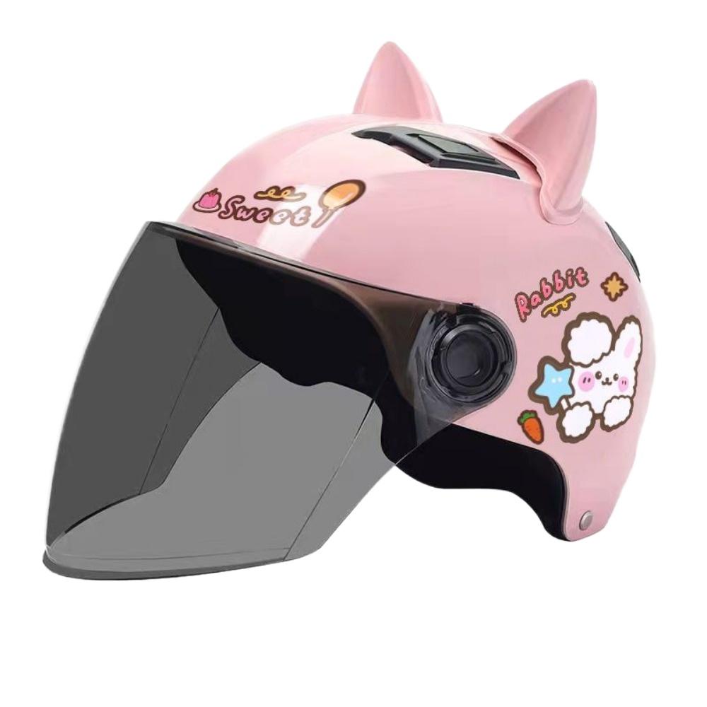 Cat Ears Electric Car Helmet Men and Women Half Helmet