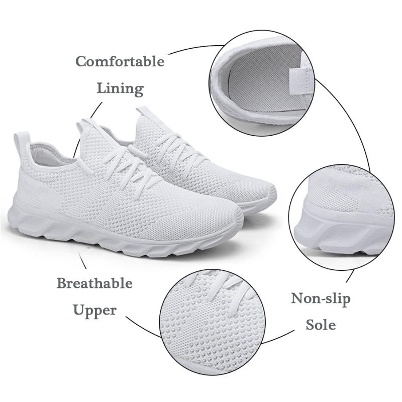 Fashion Fujeak Classic Comfort Sneakers for Men Plus Size Trendy Footwear Non-slip Running Shoes Ultralight Breathable Mesh Men's Shoes
