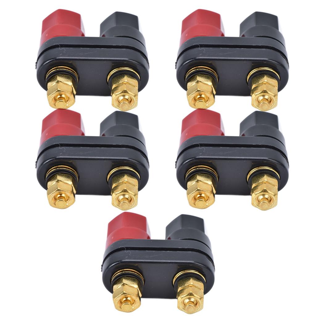 5 Stück Paar-Bindungspfosten, Kupfer, vergoldet, Verbindungspfosten, Blockklemme, lange mechanische Lebensdauer