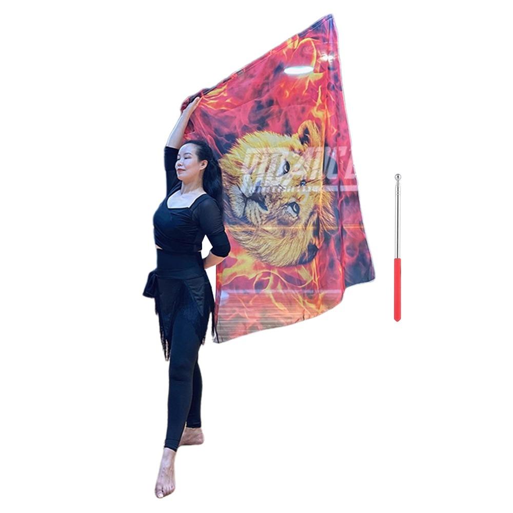 

Масштабируемые стержни Аксессуары для танца живота Реквизит Разноцветные красочные шарфы Флаг Танцевальная вечеринка