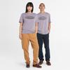 Timberland Kurzarm T-Shirt mit Grafik auf der Rückseite, Unisex, Erwachsene, Lila Asche, Größe L (TB0A4185EG71)