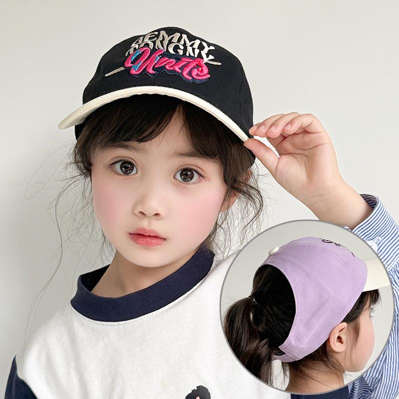 

Детская шляпа Новый стиль Детская шляпа от солнца Можно завязать хвостиком Бейсболка Мальчики и девочки Детская бейсболка 50-54cm