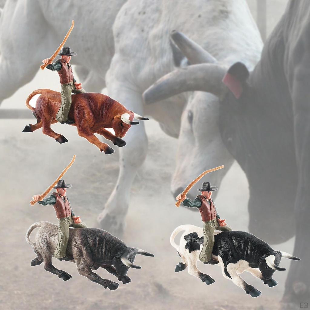 Bullfighting Figures Bull Figurine Animal Cattle Statue Micro Farm Layout Ornament