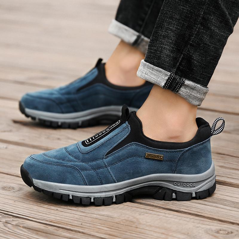 Zapatos de exterior para hombre de gran tamaño, zapatillas de deporte, zapatos de cuero de ante, zapatos de senderismo para hombre