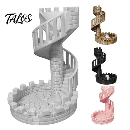 Gaming Convention Accessory Dice Tower Castle Rolling with Tray Role Playing Game Retro Compact DND And for RPG Tabletop Games Enhance