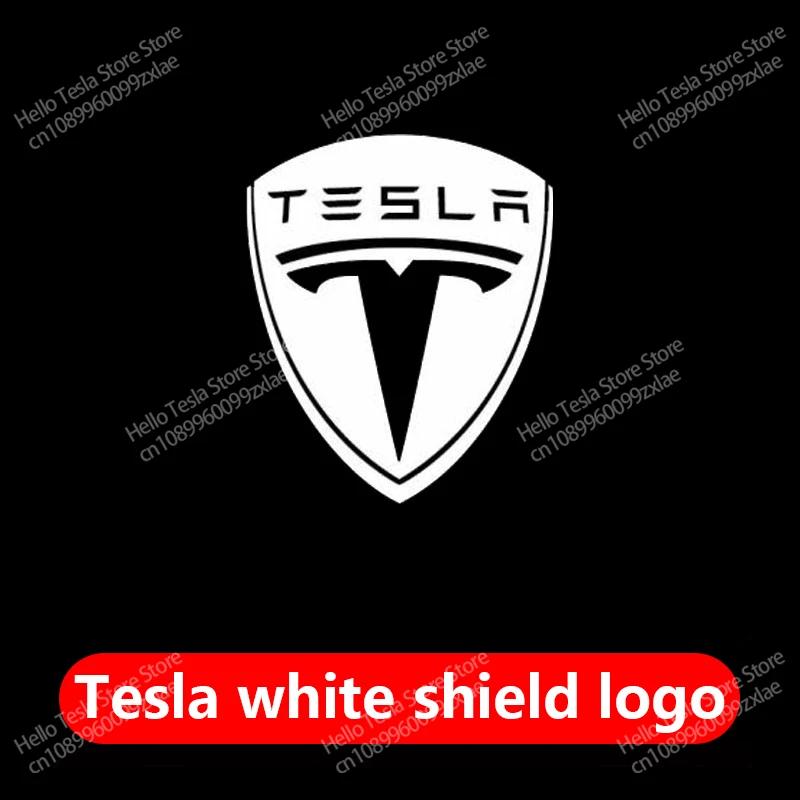 

Car Sticker 2025 Hot 2/4Pcs HD Led Welcome Light Car Door Projector Lamps For Tesla Model 3 Model S X Y Roadster Logo Projector 2Pcs