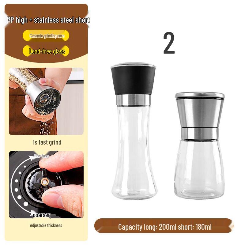 Manual Stainless Steel Pepper & Salt Grinder