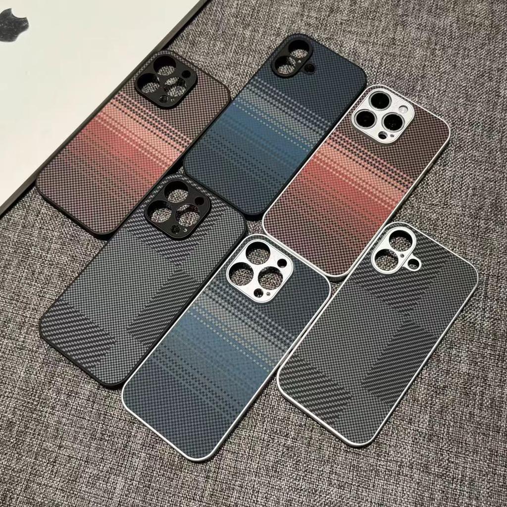 New Imitation Carbon Fiber Case Compatible with Apple 16/iPhone 15 Material 13/14 Phone Case 12 Pro Max