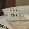 2025-2026 MUJI-Style Retro Mini INS Lunar Desktop Calendar Ornament