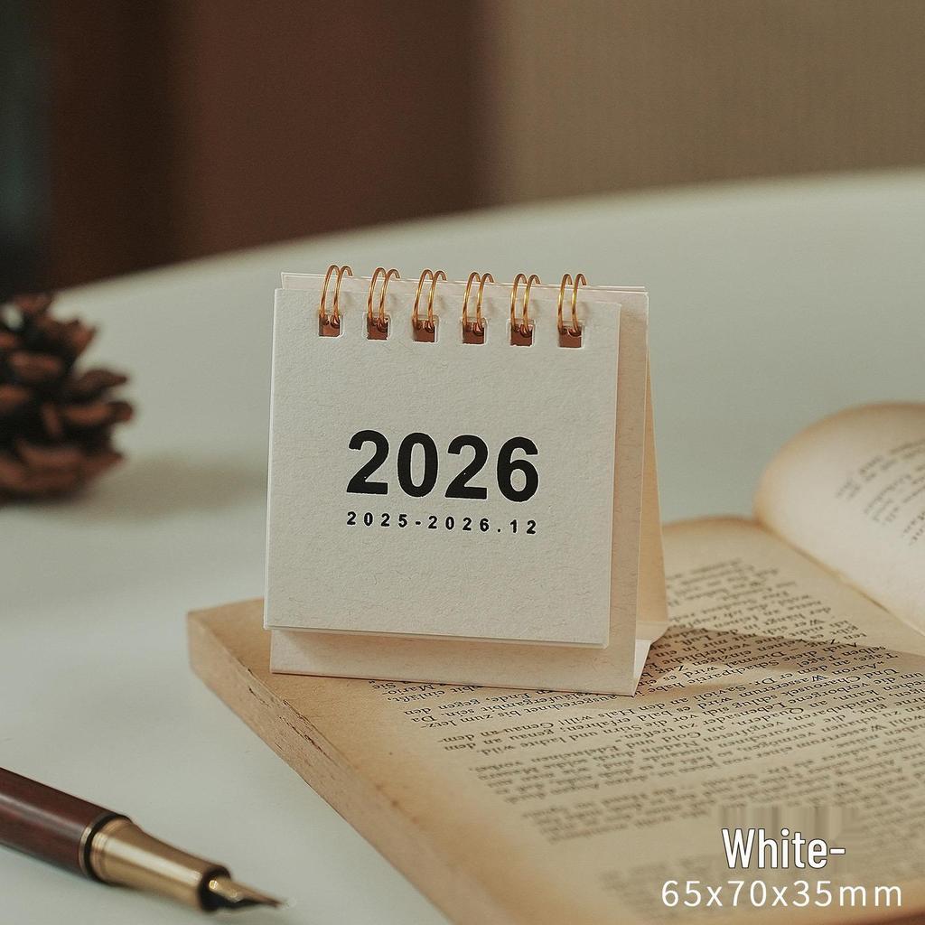 2025-2026 MUJI-Style Retro Mini INS Lunar Desktop Calendar Ornament
