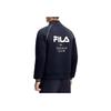 Fila Official 2024 Spring New Knitted Long Sleeve Jacket Basic Tennis Sports Stand Collar Top Men Tops Dark-Blue A11M413503F-NV