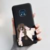 Jelly Color Simple Black Case For Nokia XR20 Popular Little Girl Viral Lucky Pattern Shell With Shockproof Bumper Soft Cover