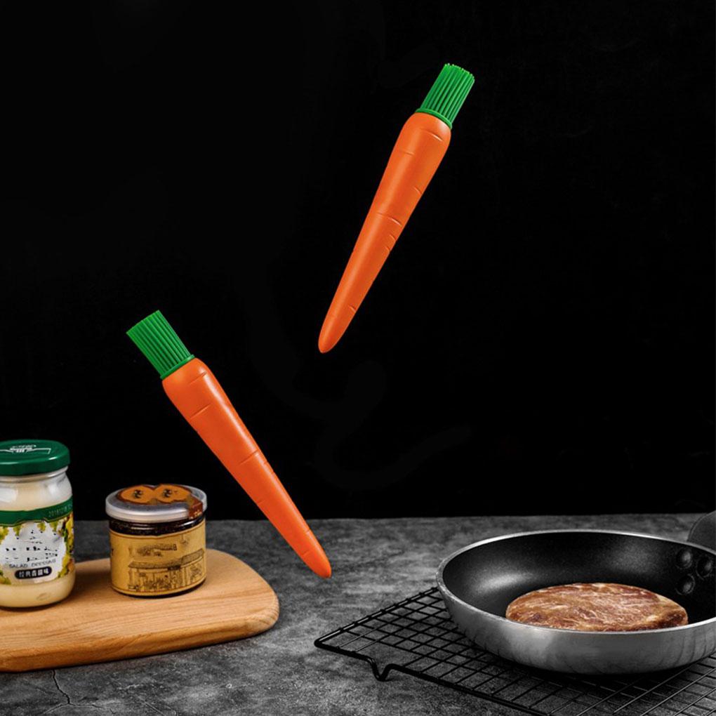 Silicone BBQ Oil Brush Creative Carrot Shape Barbeque Brush For Safe And Durable Cooking