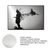 Black and White Japanese Black Samurai Man with Crow Posters and Print Wall Art Canvas Painting for Living Room Cuadros Decor 60 X 40 Cm