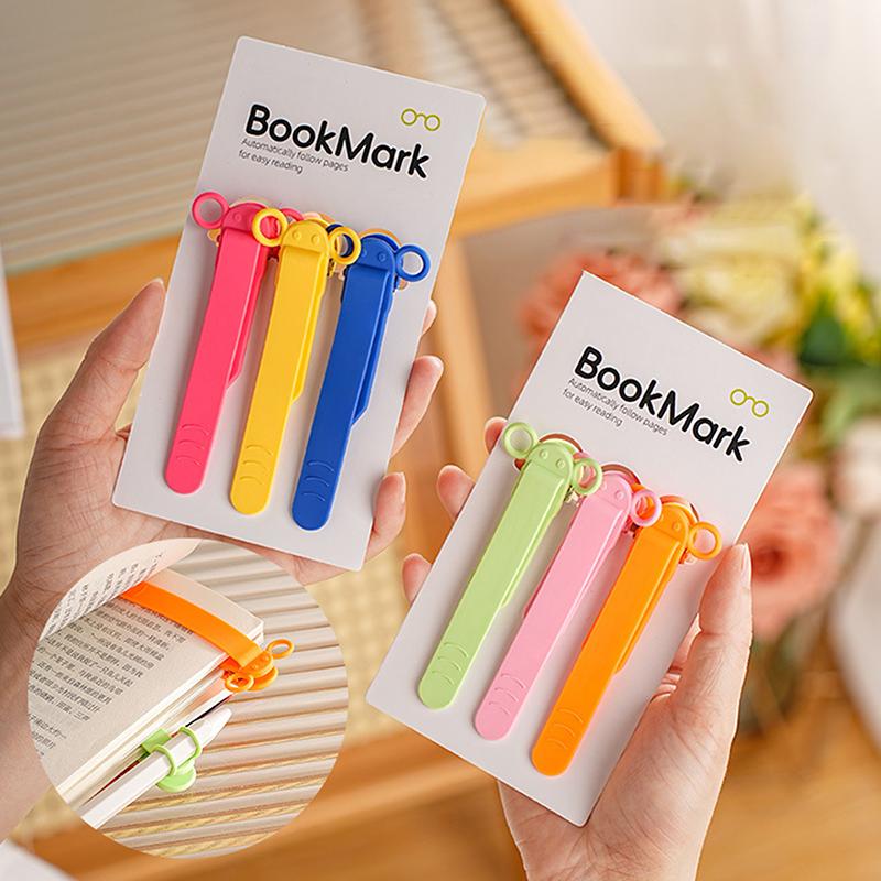 1/3Pcs, Silicone Bookmark Automatically Follows Page Flipping Student Bookmarks Office Stationery, Suitable For Home School