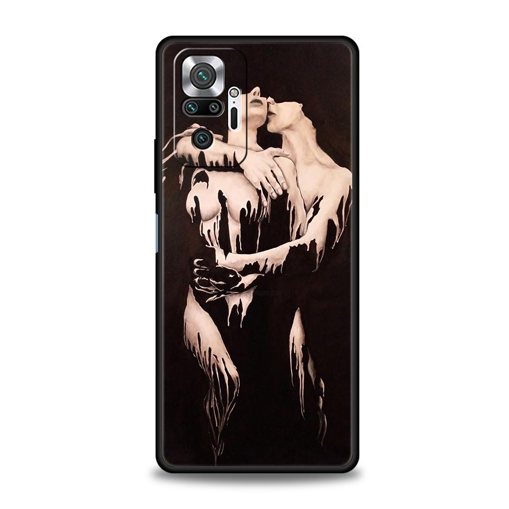 Abstract Line Sexy Couple Body Phone Case Cover for Redmi 13C 10C Note 13 12 10 11 Pro Plus 7 8T K40 K50 Gaming Pro Soft Shell
