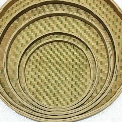 Bamboo Weaving Winnowing Basket: Hole-Free, Natural Bamboo Sieve for Rice, Noodles, Tea, and Dried Goods.
