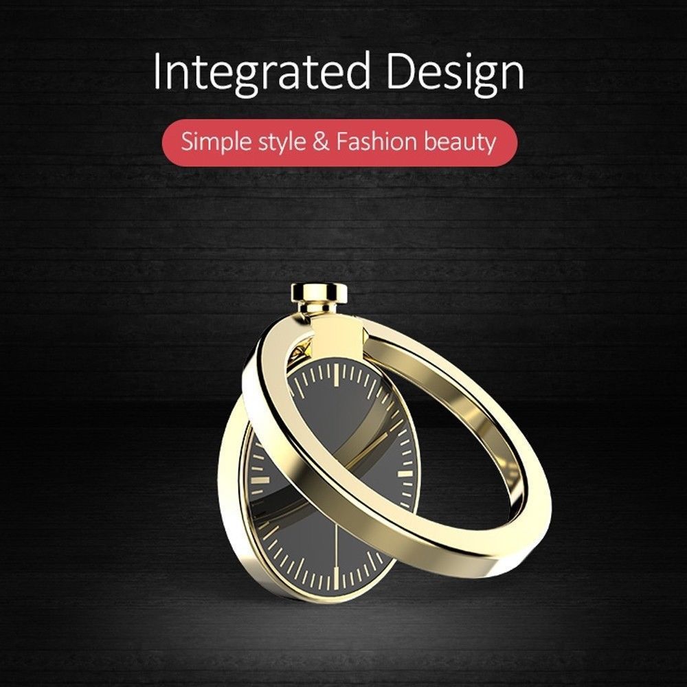 Hot Metal Bracket Watch Shape 360° Rotating Mobile Phone Holder Finger Ring Grip