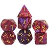 Mixing Color Dice DND 7pcs Polyhedral Dice Set with Engraving Spider Web Effect for DND RPG Magic Gathering Table Game D&D Dice