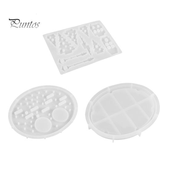 

3 шт. силиконовая форма для дома, смоляная литейная форма для изготовления пасхальных свечей, форма для самостоятельного украшения дома с деревом для подсвечника, гипсовая эпоксидная смола для изготовления мыла A